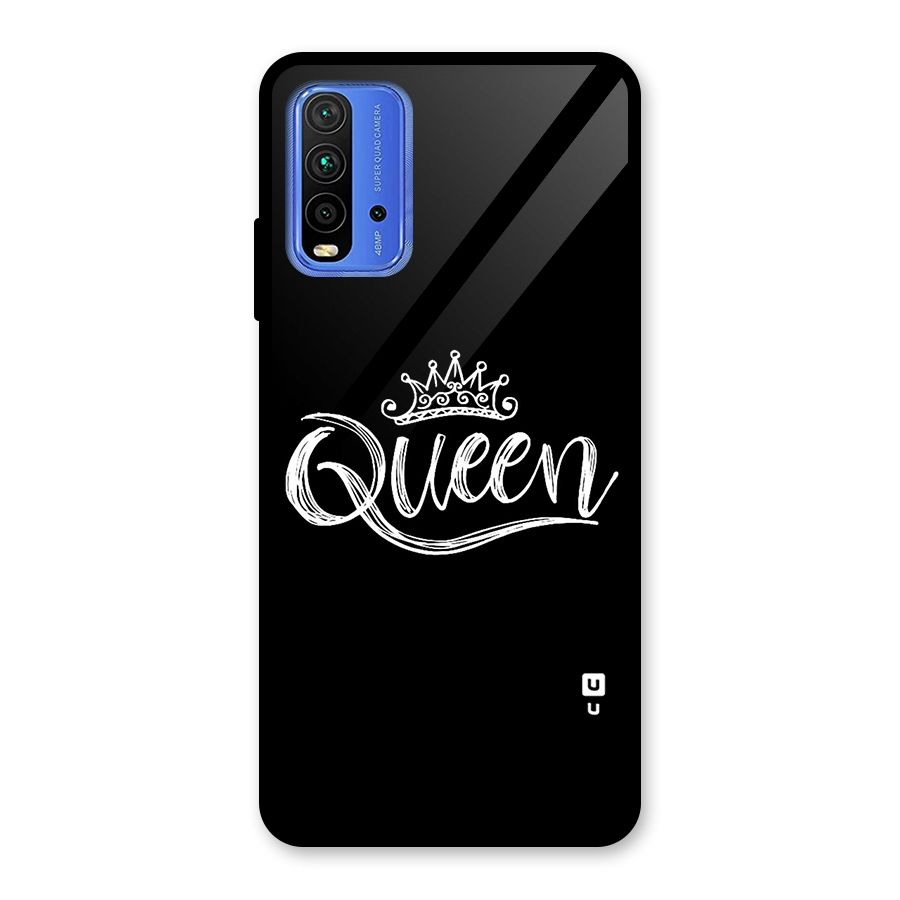 Queen Crown Glass Back Case for Redmi 9 Power