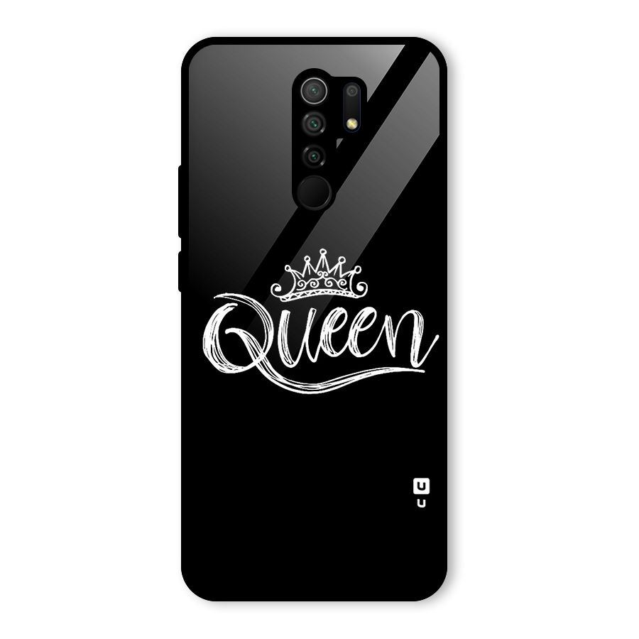 Queen Crown Glass Back Case for Redmi 9 Prime