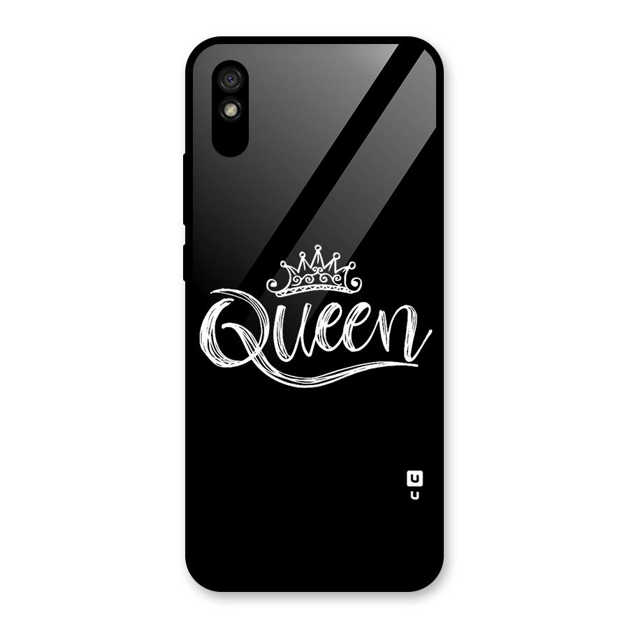 Queen Crown Glass Back Case for Redmi 9i