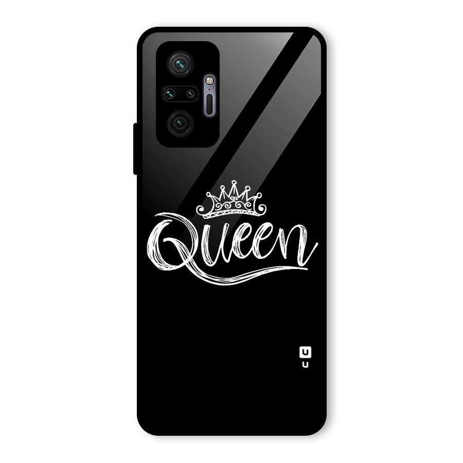 Queen Crown Glass Back Case for Redmi Note 10 Pro Max