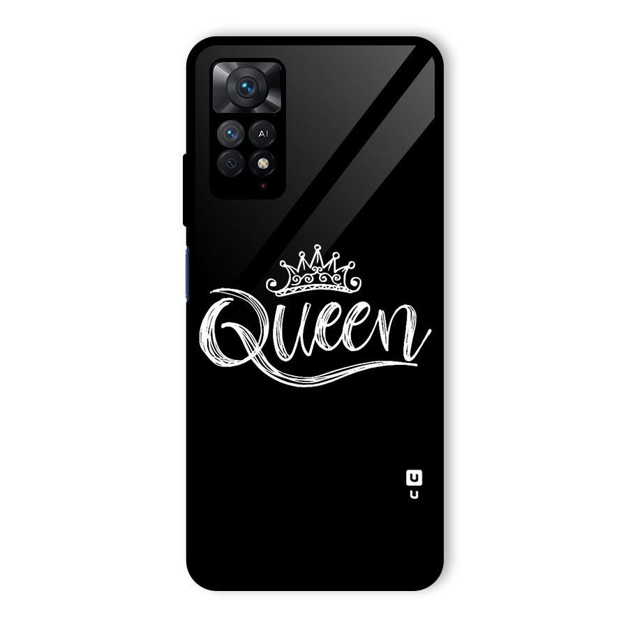 Queen Crown Glass Back Case for Redmi Note 11 Pro