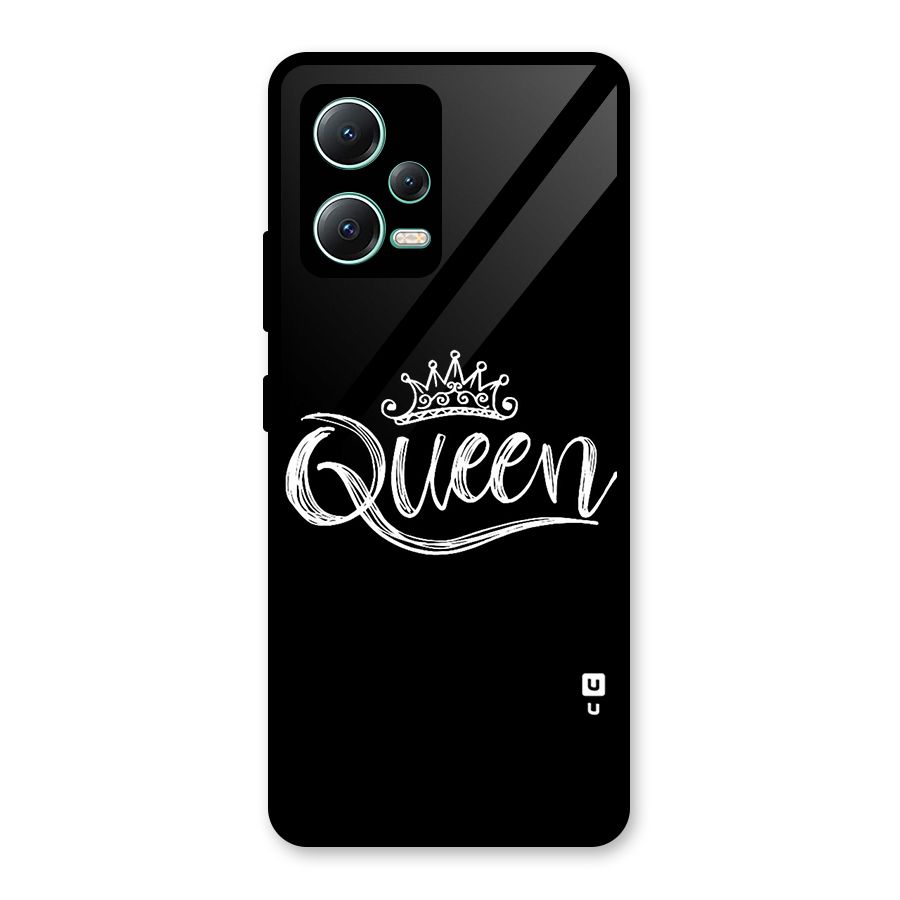 Queen Crown Glass Back Case for Redmi Note 12 5G