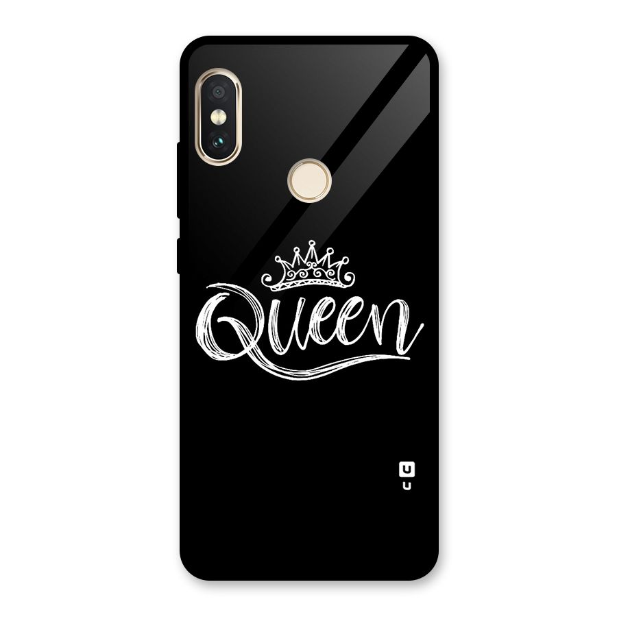 Queen Crown Glass Back Case for Redmi Note 5 Pro