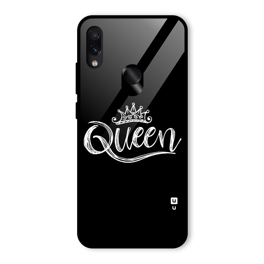 Queen Crown Glass Back Case for Redmi Note 7 Pro