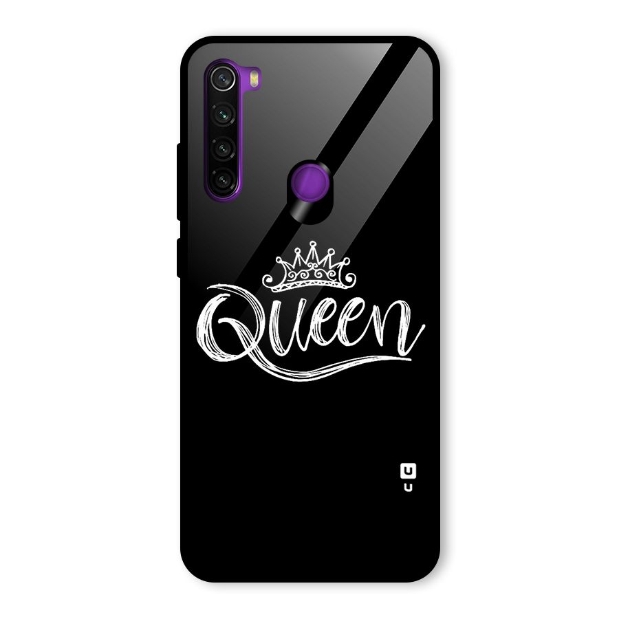 Queen Crown Glass Back Case for Redmi Note 8