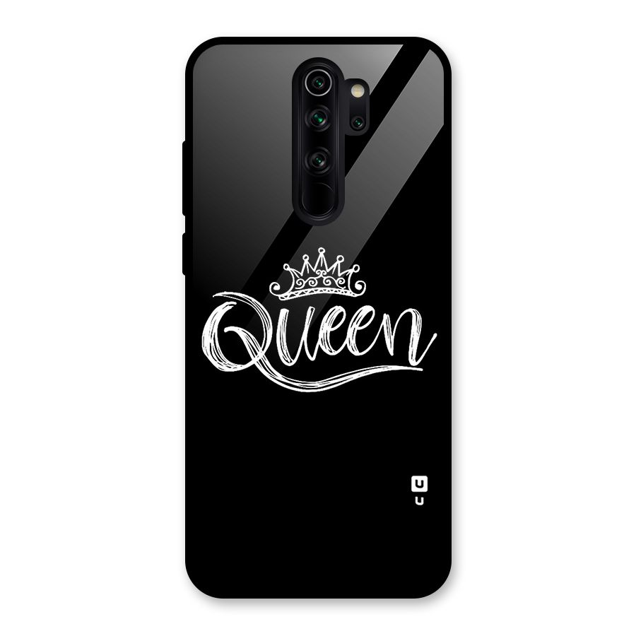 Queen Crown Glass Back Case for Redmi Note 8 Pro