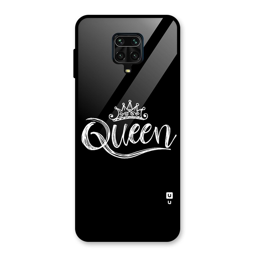 Queen Crown Glass Back Case for Redmi Note 9 Pro Max