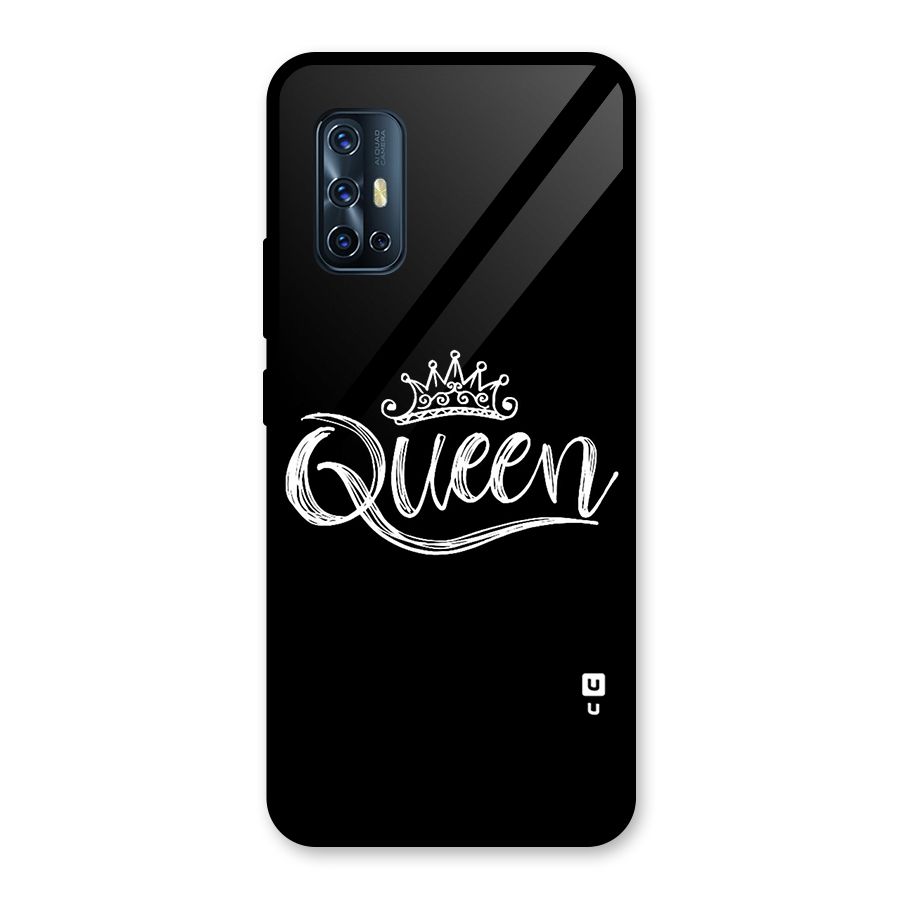 Queen Crown Glass Back Case for Vivo V17