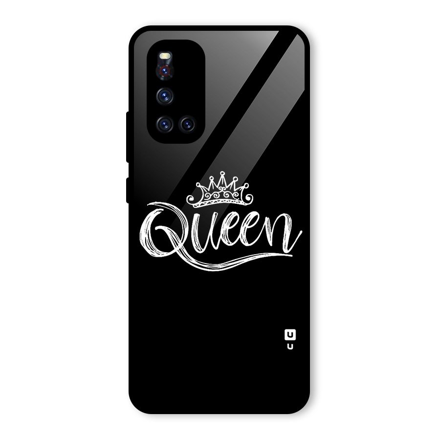 Queen Crown Glass Back Case for Vivo V19