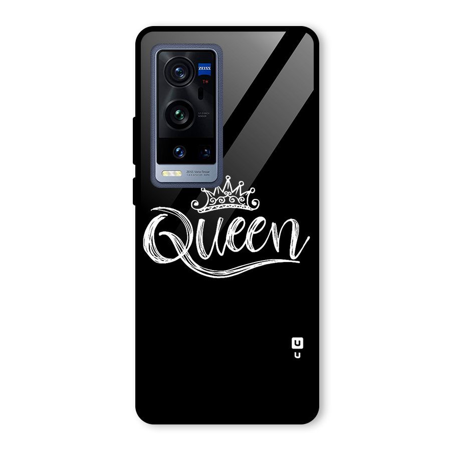 Queen Crown Glass Back Case for Vivo X60 Pro Plus