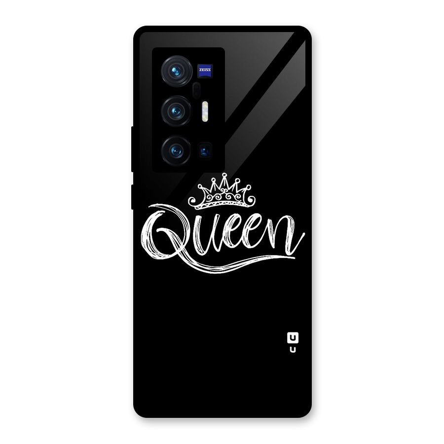Queen Crown Glass Back Case for Vivo X70 Pro Plus