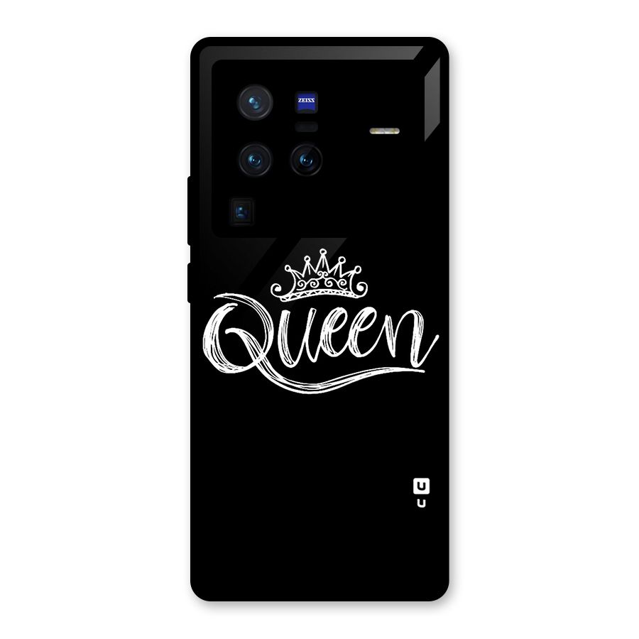 Queen Crown Glass Back Case for Vivo X80 Pro