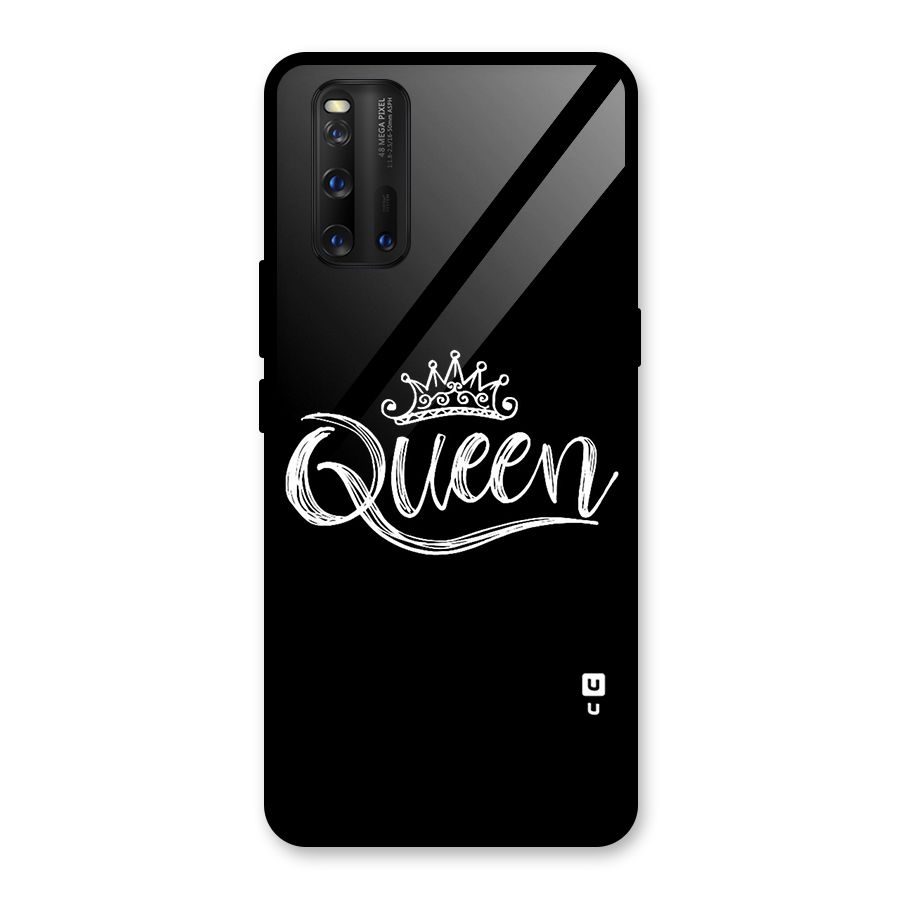 Queen Crown Glass Back Case for Vivo iQOO 3