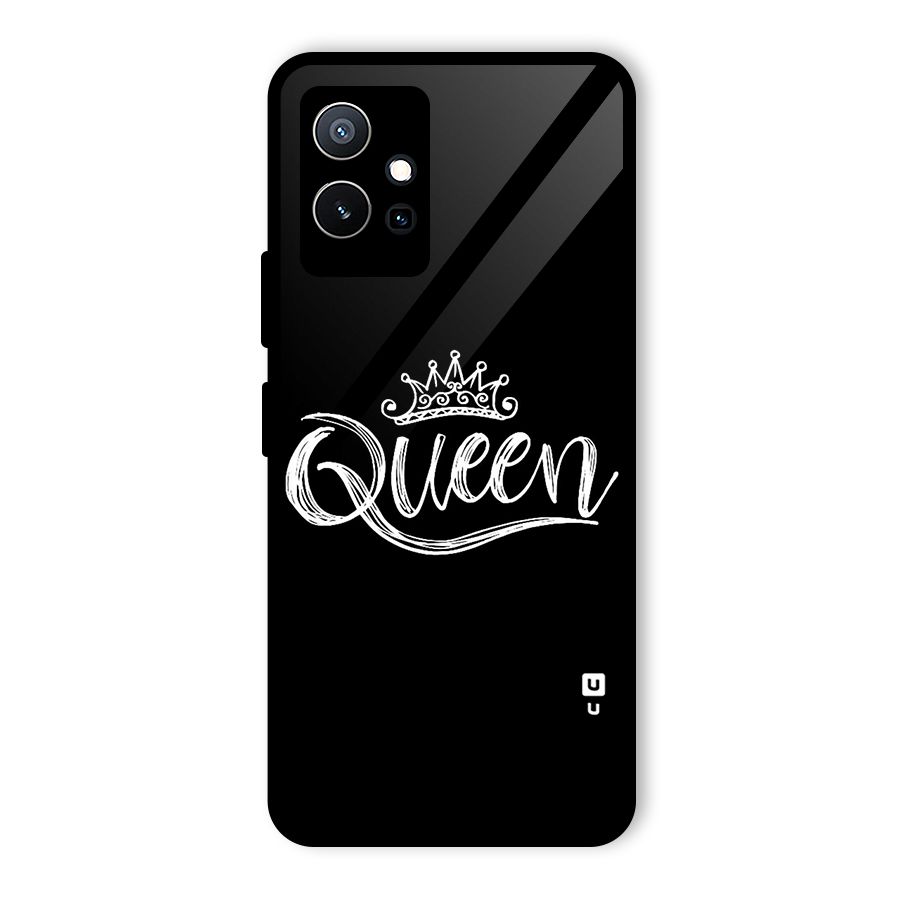 Queen Crown Glass Back Case for Vivo iQOO Z6