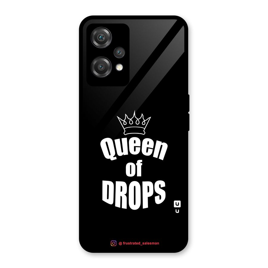 Queen of Drops Black Glass Back Case for OnePlus Nord CE 2 Lite 5G