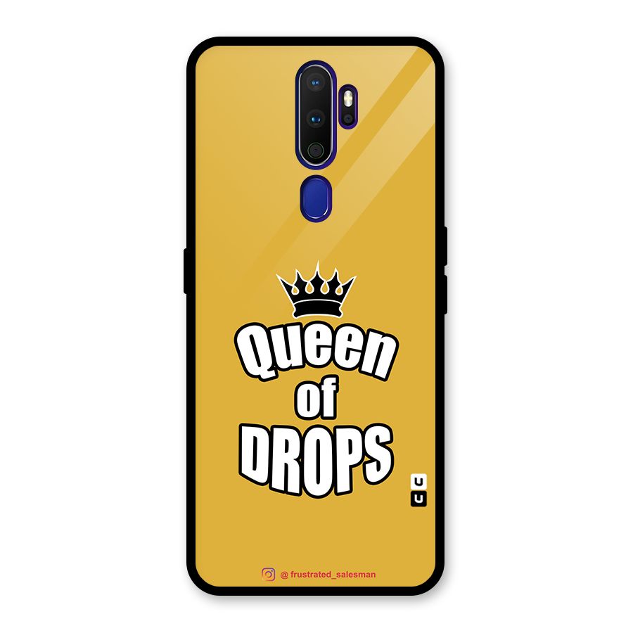 Queen of Drops Mustard Yellow Glass Back Case for Oppo A9 (2020)