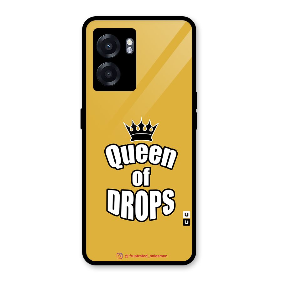 Queen of Drops Mustard Yellow Glass Back Case for Realme Narzo 50 5G
