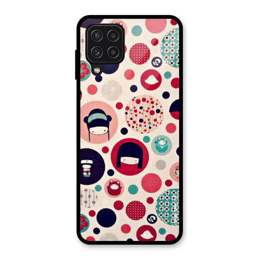 Quirky Glass Back Case for Galaxy A22 4G