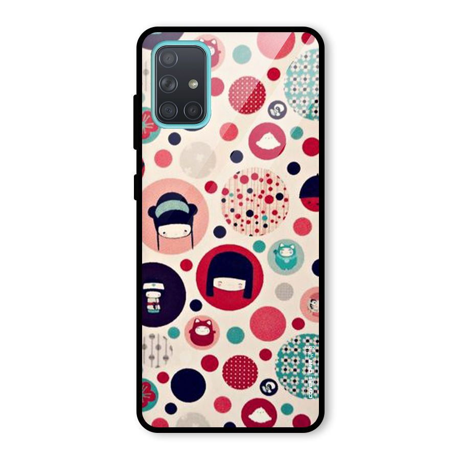 Quirky Glass Back Case for Galaxy A71