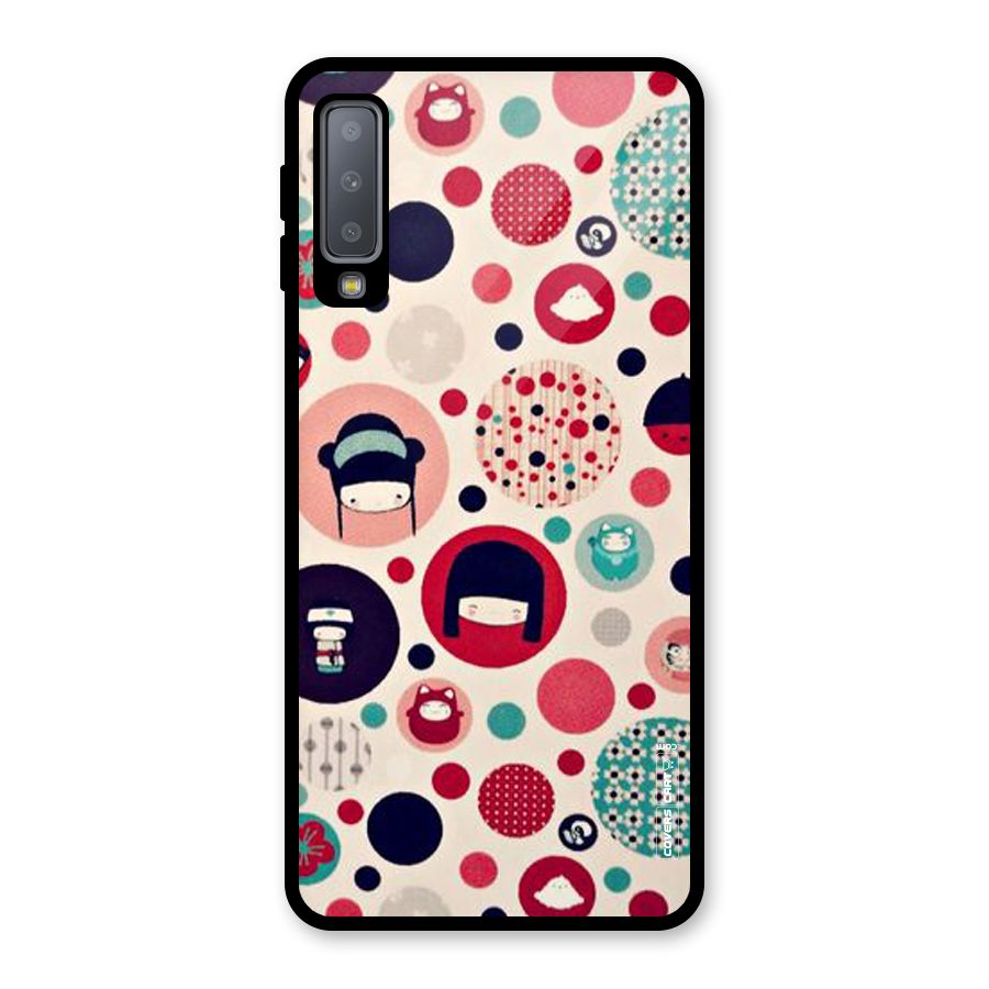 Quirky Glass Back Case for Galaxy A7 (2018)