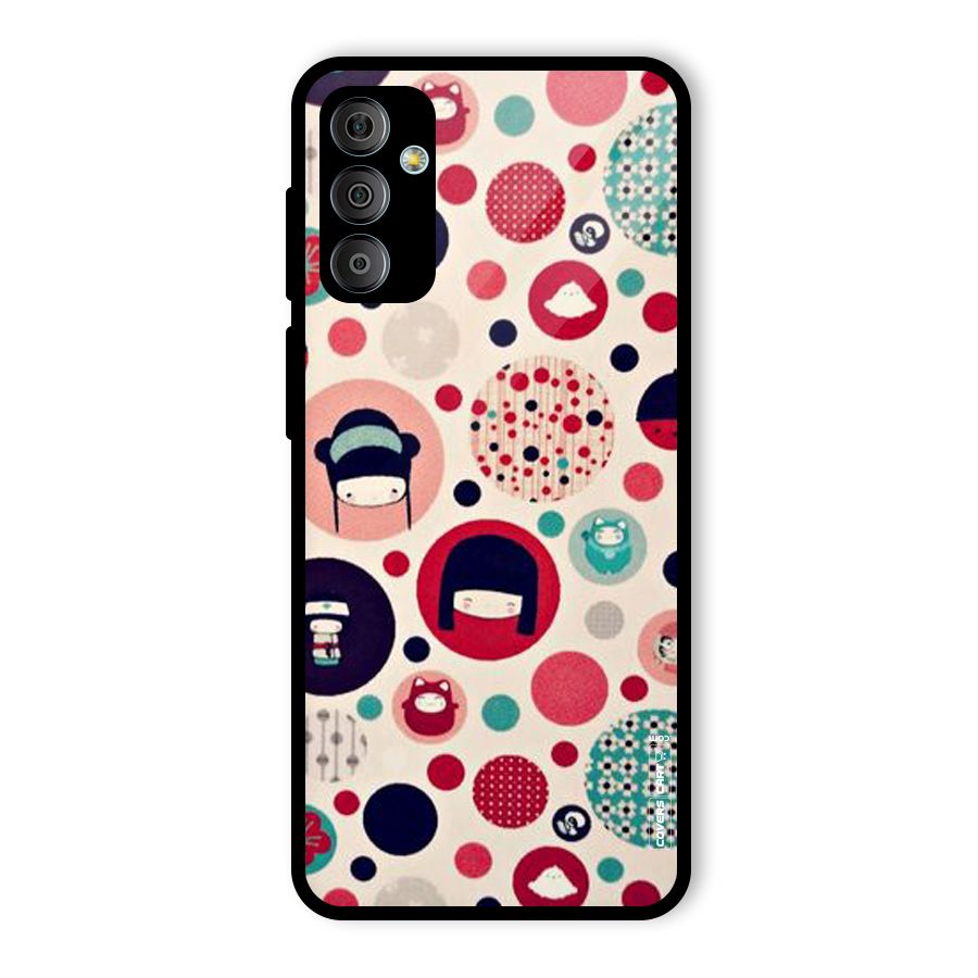 Quirky Glass Back Case for Galaxy F23