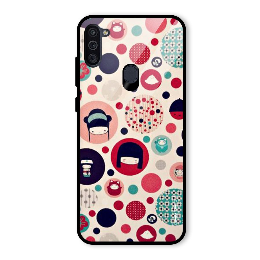 Quirky Glass Back Case for Galaxy M11