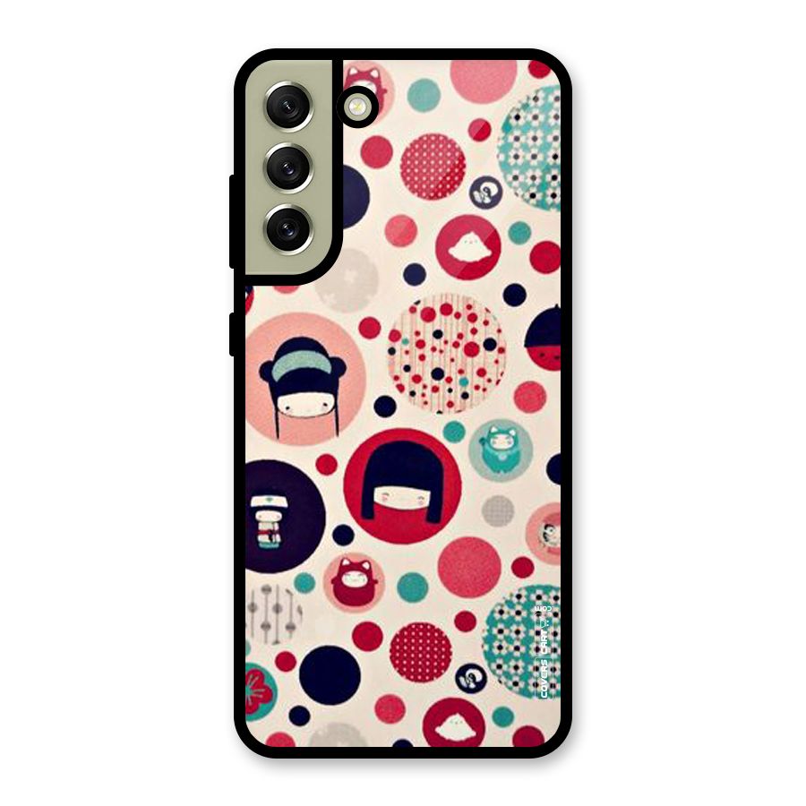 Quirky Glass Back Case for Galaxy S21 FE 5G