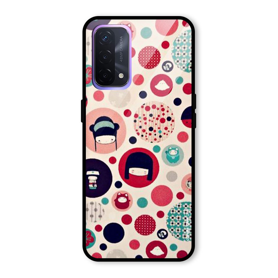 Quirky Glass Back Case for Oppo A74 5G