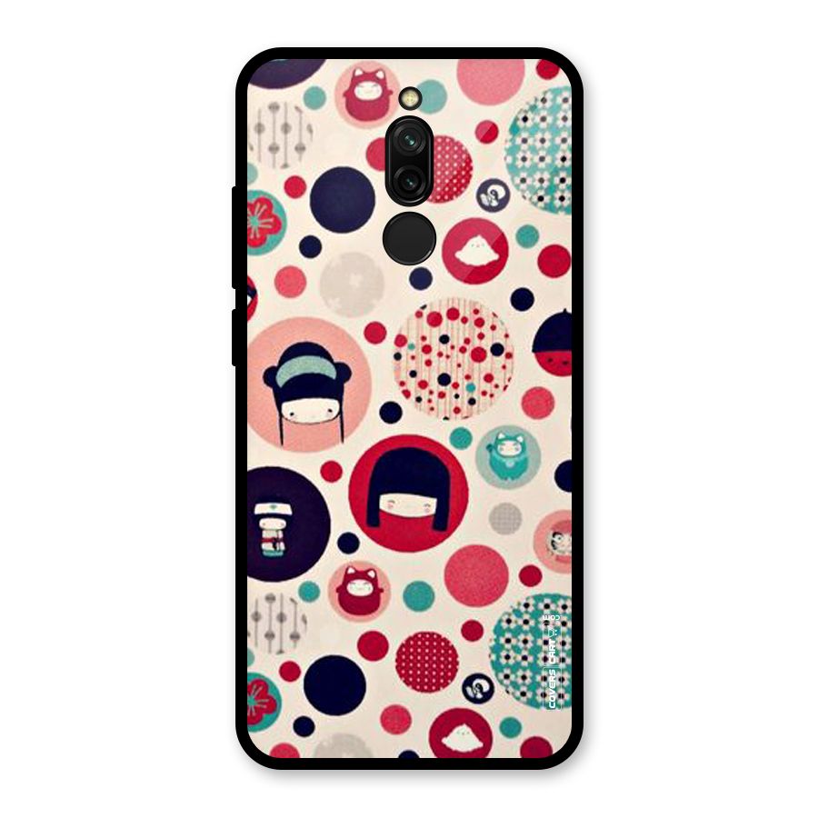 Quirky Glass Back Case for Redmi 8