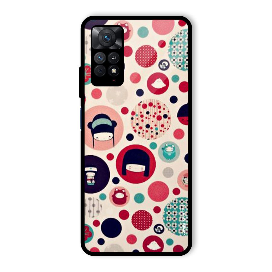 Quirky Glass Back Case for Redmi Note 11 Pro
