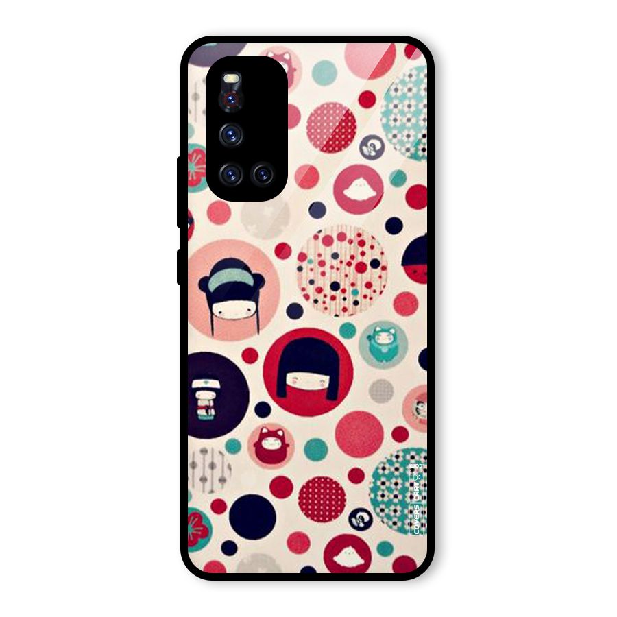Quirky Glass Back Case for Vivo V19