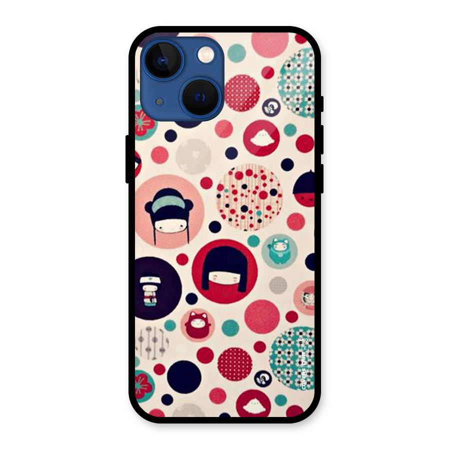 Quirky Glass Back Case for iPhone 13 Mini