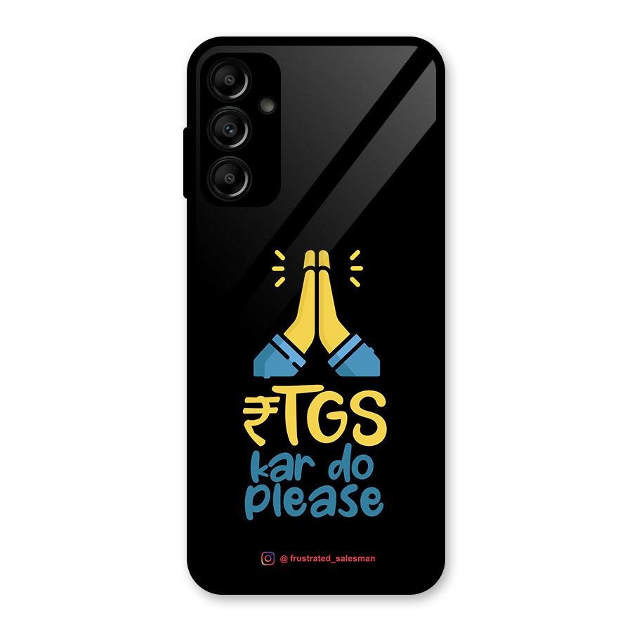 RTGS Kar Do Please Black Glass Back Case for Galaxy A14 5G