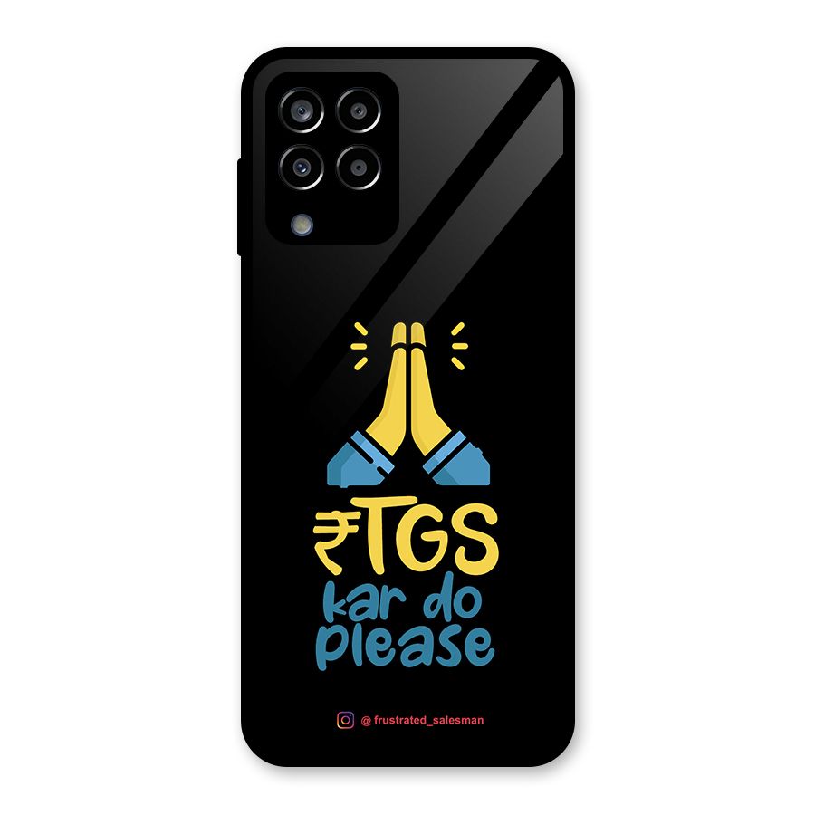 RTGS Kar Do Please Black Glass Back Case for Galaxy M33