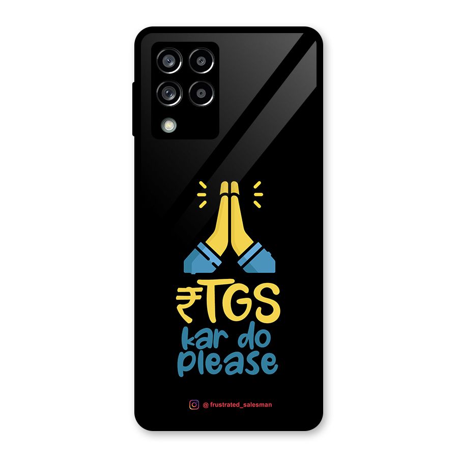 RTGS Kar Do Please Black Glass Back Case for Galaxy M53 5G