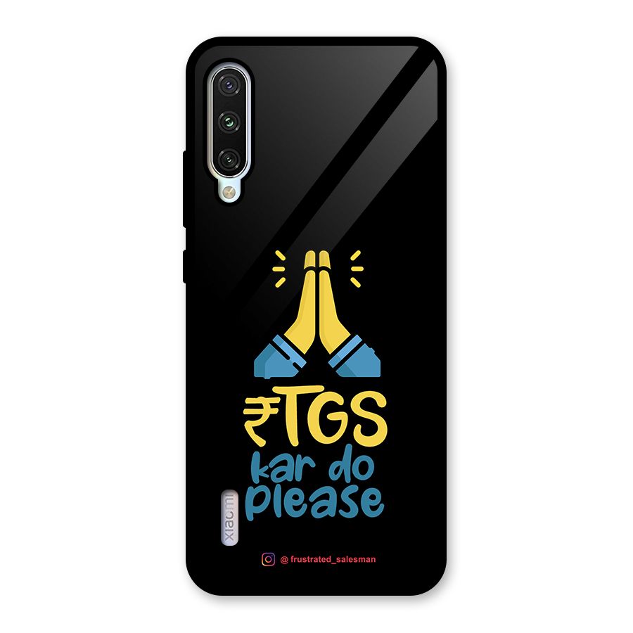 RTGS Kar Do Please Black Glass Back Case for Mi A3