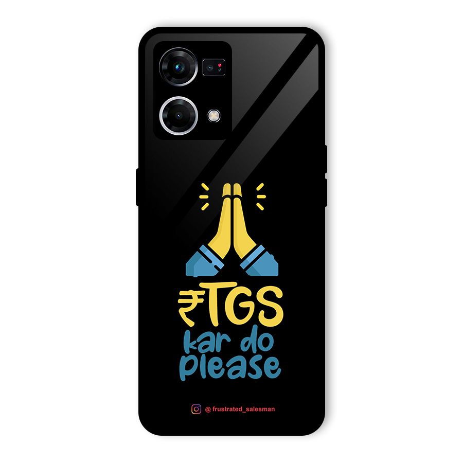RTGS Kar Do Please Black Glass Back Case for Oppo F21s Pro 4G