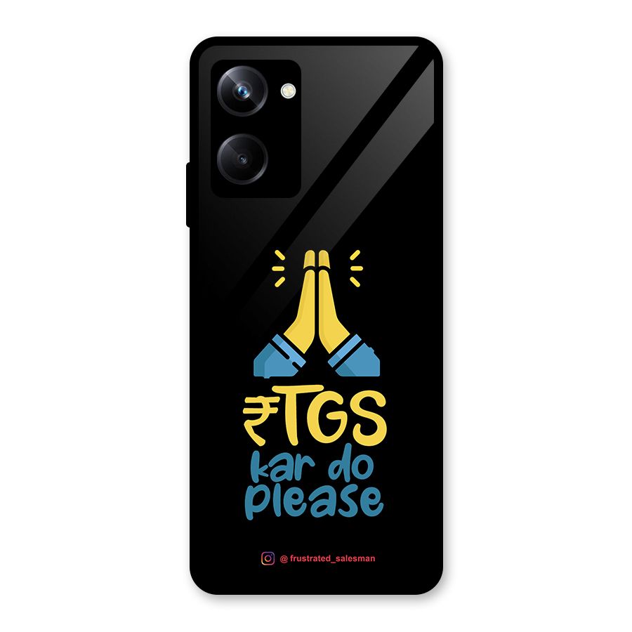 RTGS Kar Do Please Black Glass Back Case for Realme 10 Pro