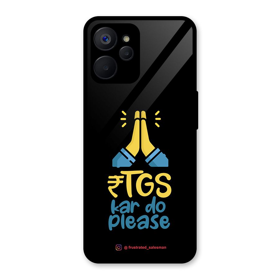 RTGS Kar Do Please Black Glass Back Case for Realme 9i 5G