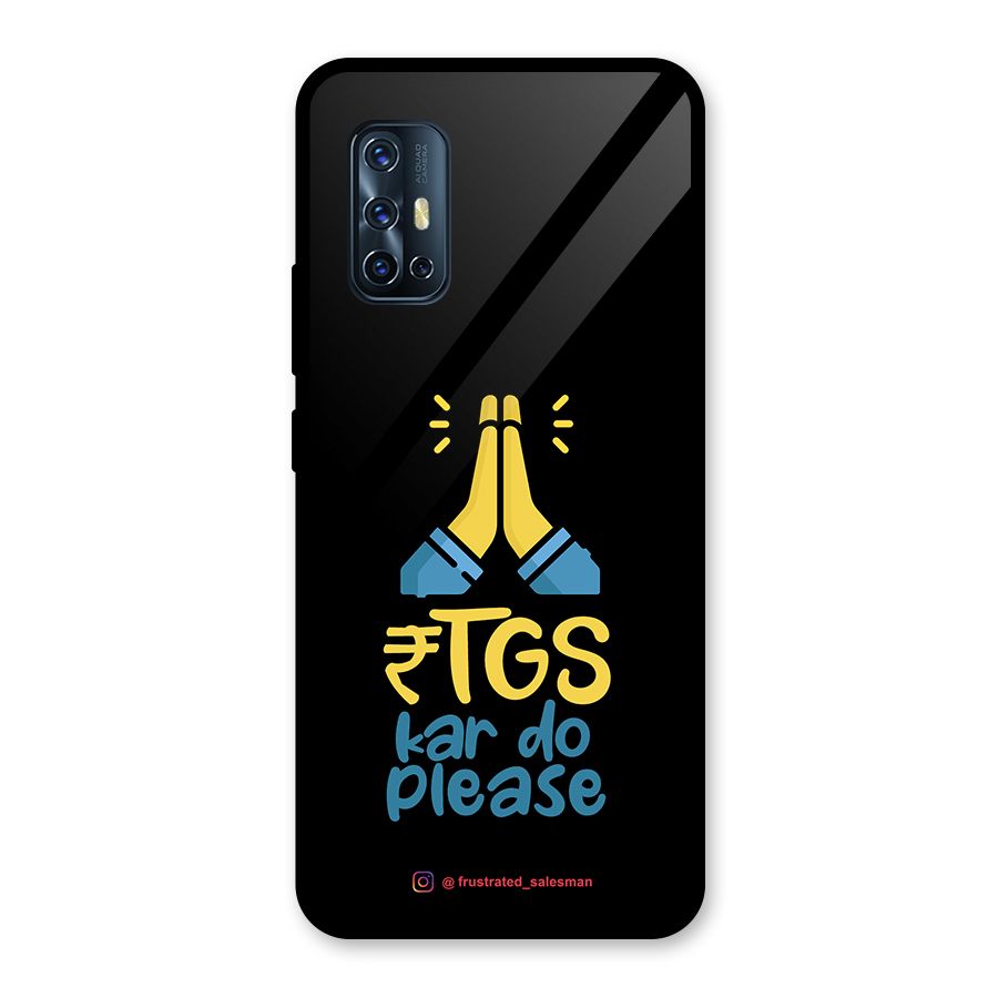 RTGS Kar Do Please Black Glass Back Case for Vivo V17