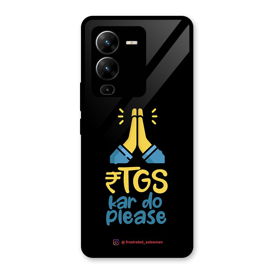 RTGS Kar Do Please Black Glass Back Case for Vivo V25 Pro