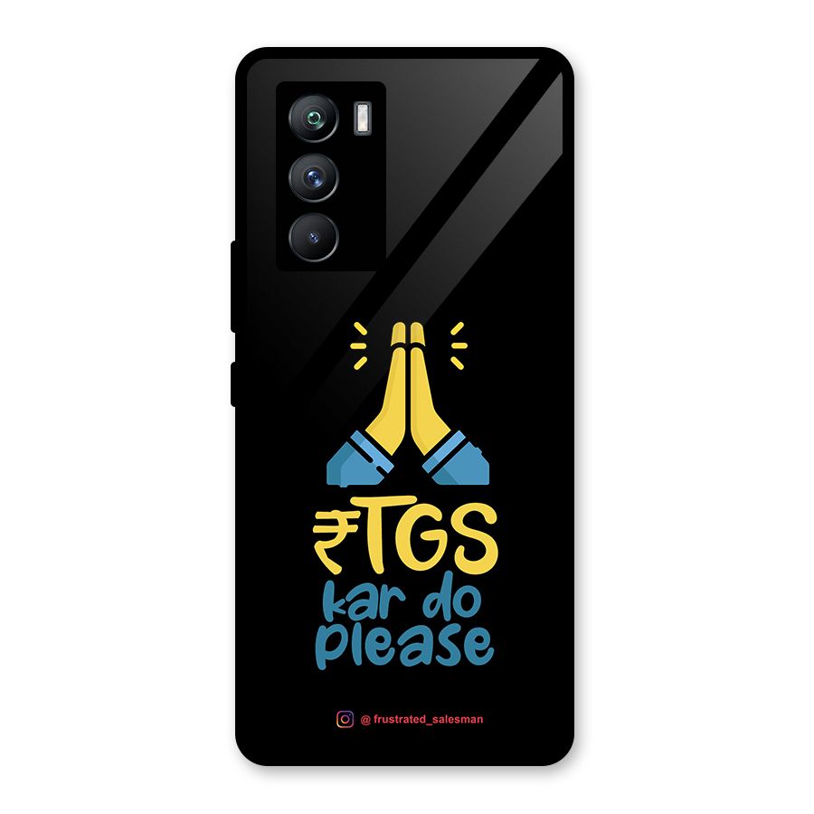 RTGS Kar Do Please Black Glass Back Case for Vivo iQOO 9 SE