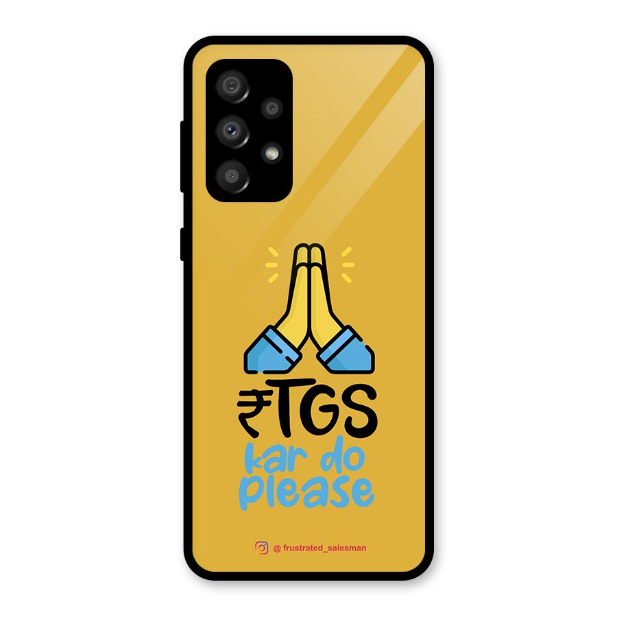 RTGS Kar Do Please Mustard Yellow Glass Back Case for Galaxy A32