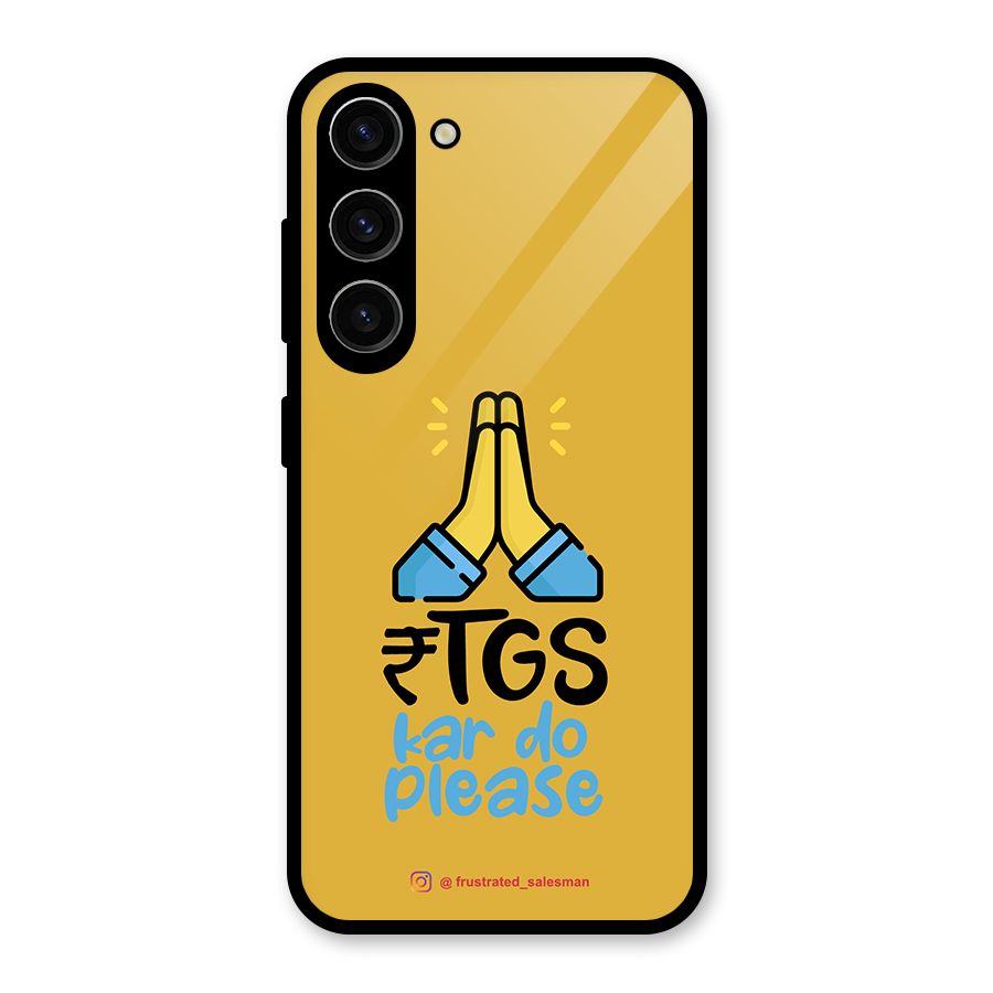 RTGS Kar Do Please Mustard Yellow Glass Back Case for Galaxy S23