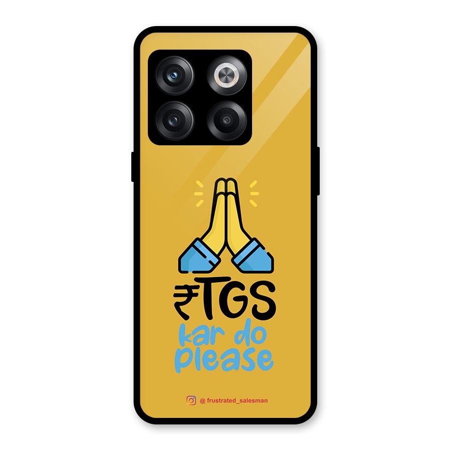 RTGS Kar Do Please Mustard Yellow Glass Back Case for OnePlus 10T