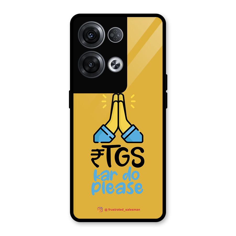 RTGS Kar Do Please Mustard Yellow Glass Back Case for Oppo Reno8 Pro 5G