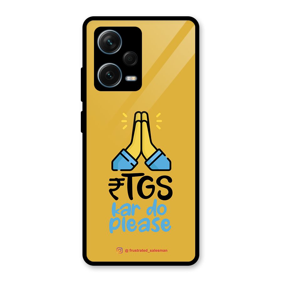 RTGS Kar Do Please Mustard Yellow Glass Back Case for Redmi Note 12 Pro Plus 5G