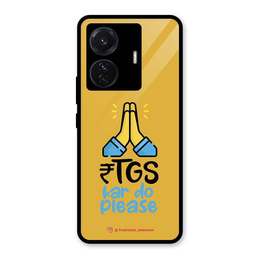 RTGS Kar Do Please Mustard Yellow Glass Back Case for Vivo T1 Pro