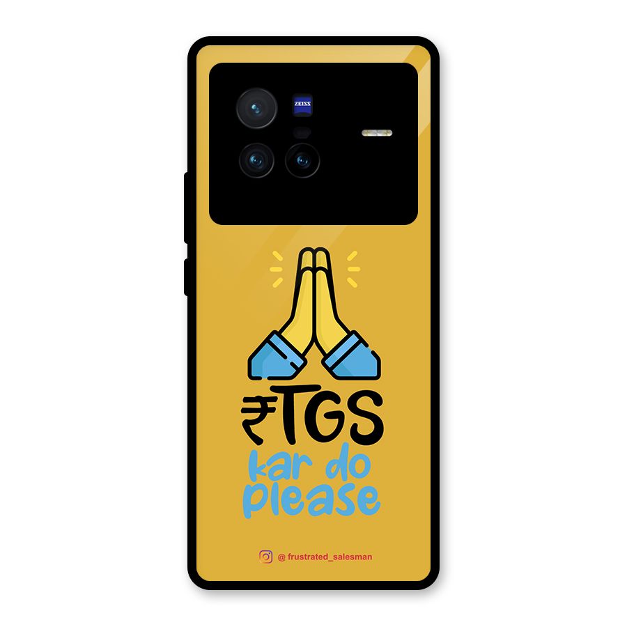 RTGS Kar Do Please Mustard Yellow Glass Back Case for Vivo X80