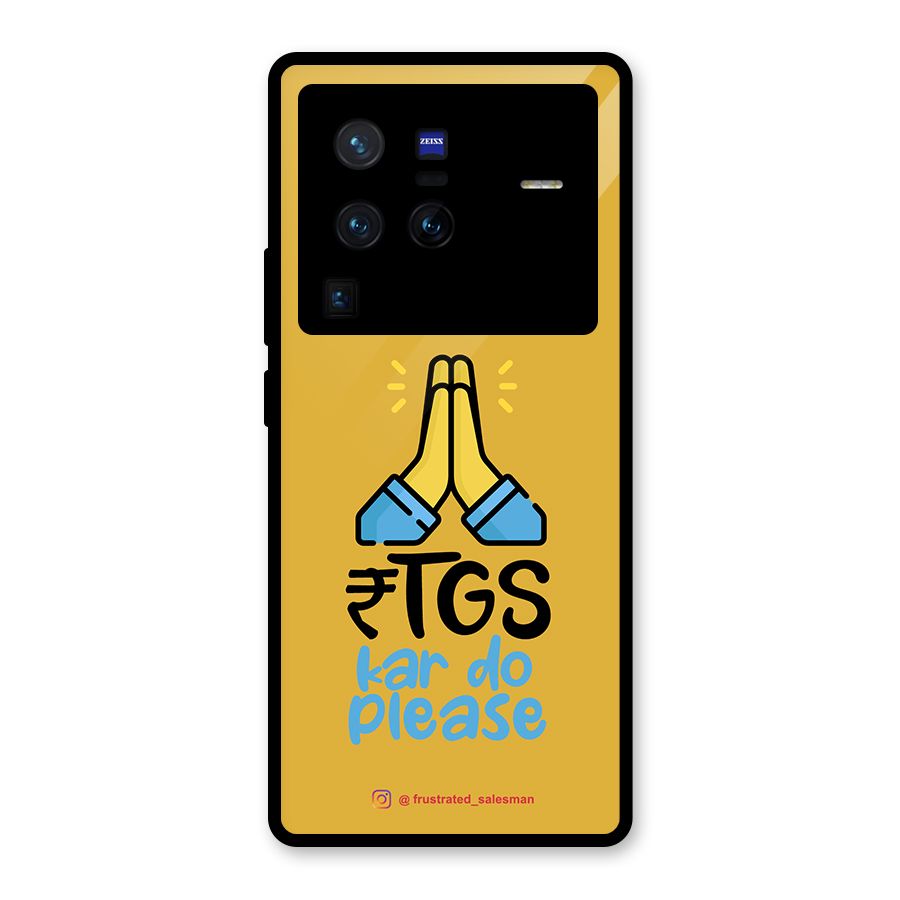 RTGS Kar Do Please Mustard Yellow Glass Back Case for Vivo X80 Pro